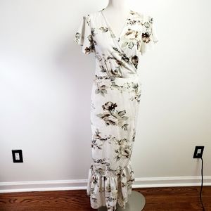 Elenza floral wrap dress
